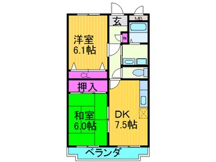 アンジュド－ル兼光Ⅱの物件間取画像